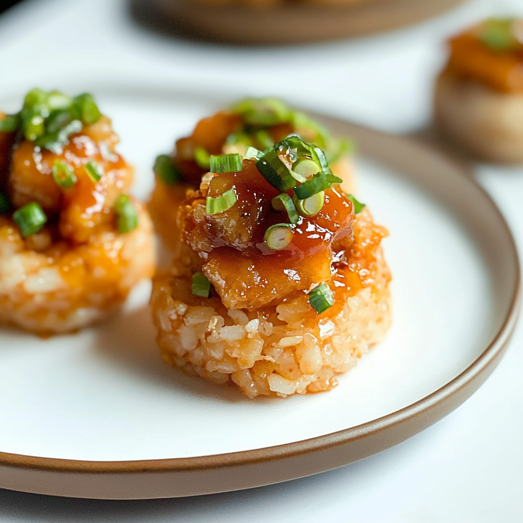 Recipe preparation for Worthy Spicy Tuna Crispy Rice