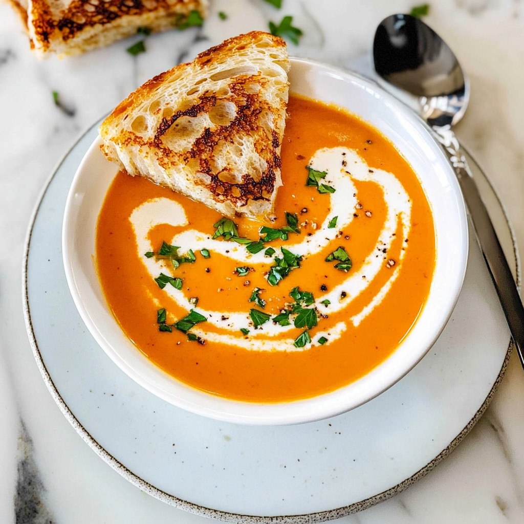 Recipe preparation for tomato bisque