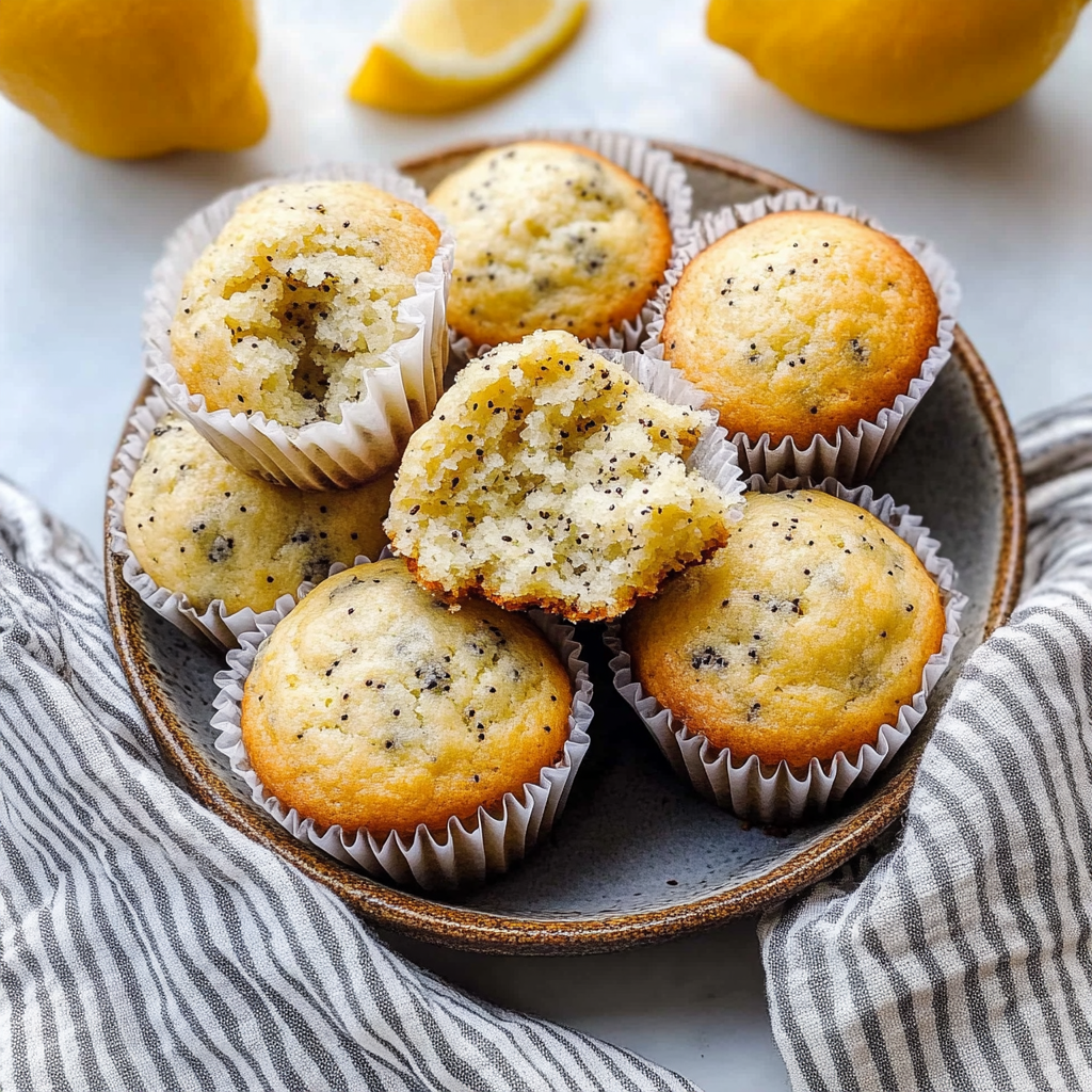 Recipe preparation for lemon poppyseed muffins