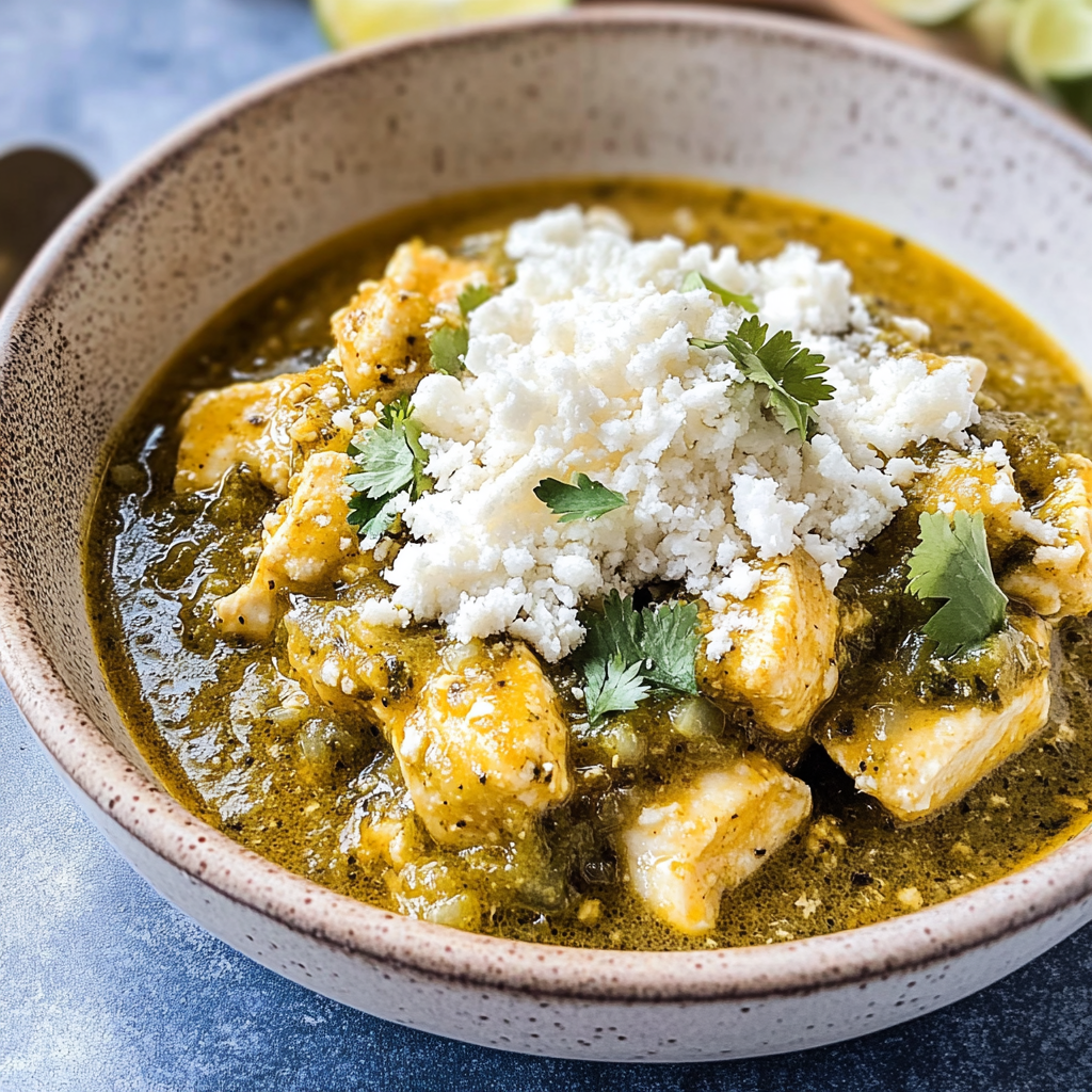 Recipe preparation for chicken chile verde