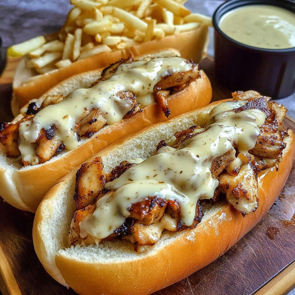 Recipe preparation for White BBQ Chicken Subs