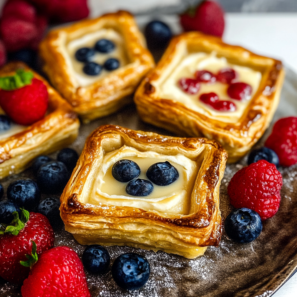Recipe preparation for cream cheese puff pastry