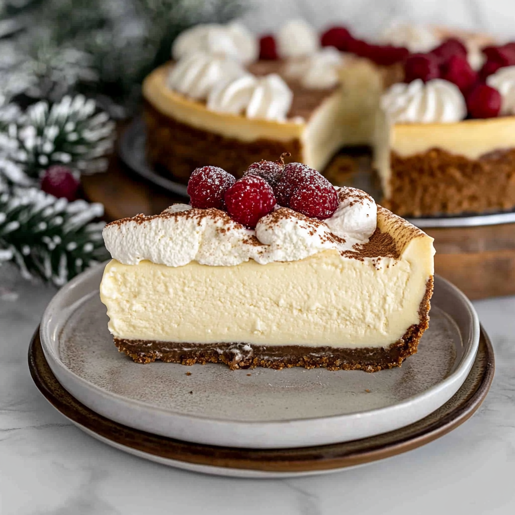Recipe preparation for eggnog cheesecake