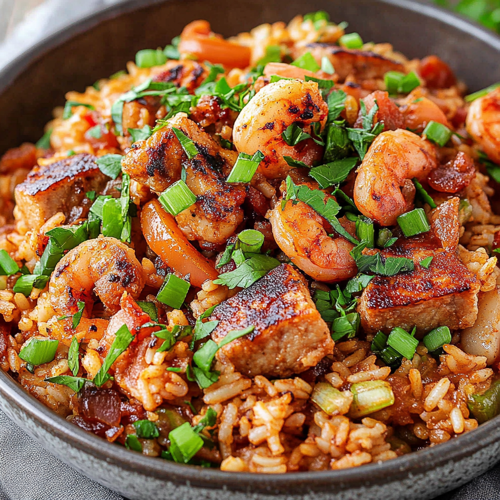 Recipe preparation for homemade jambalaya