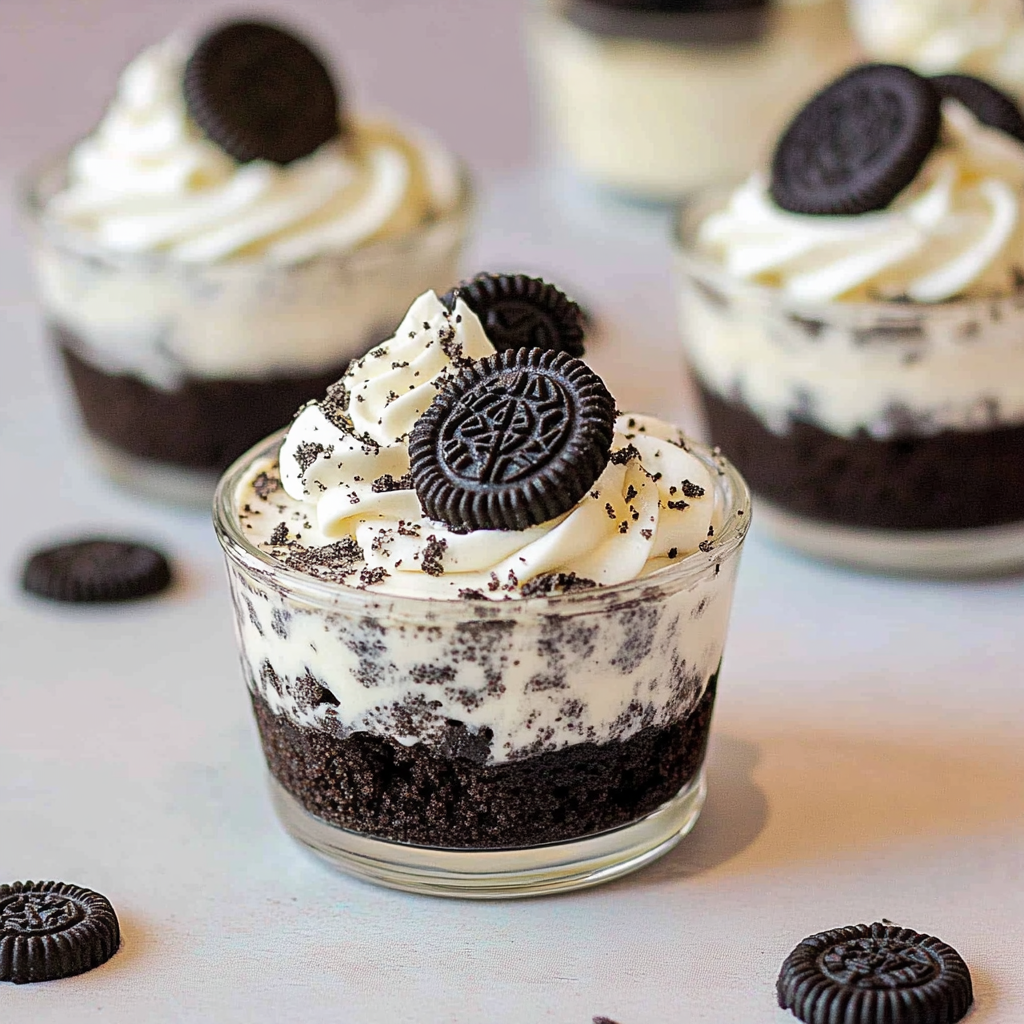 Recipe preparation for oreo cheesecake cups