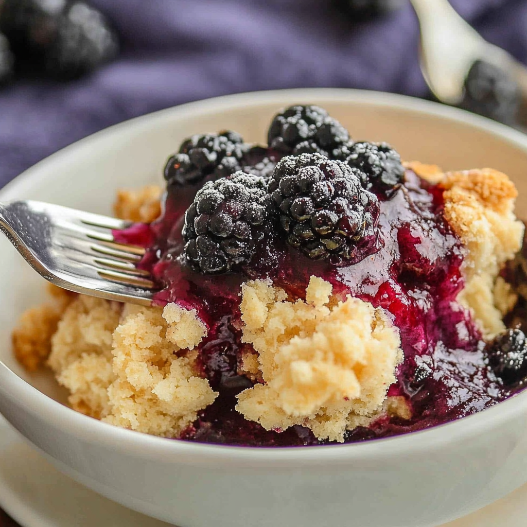 Recipe preparation for Homemade Blackberry Cobbler