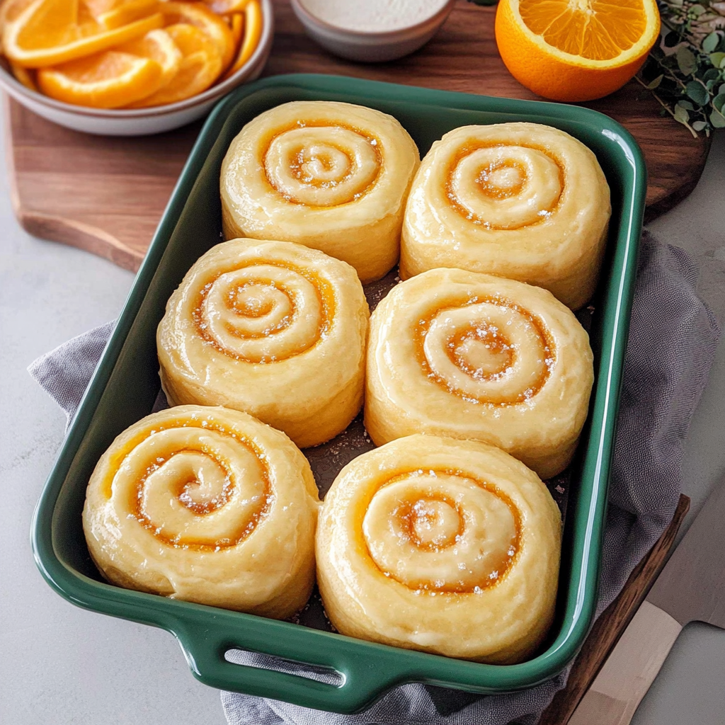 Recipe preparation for orange rolls