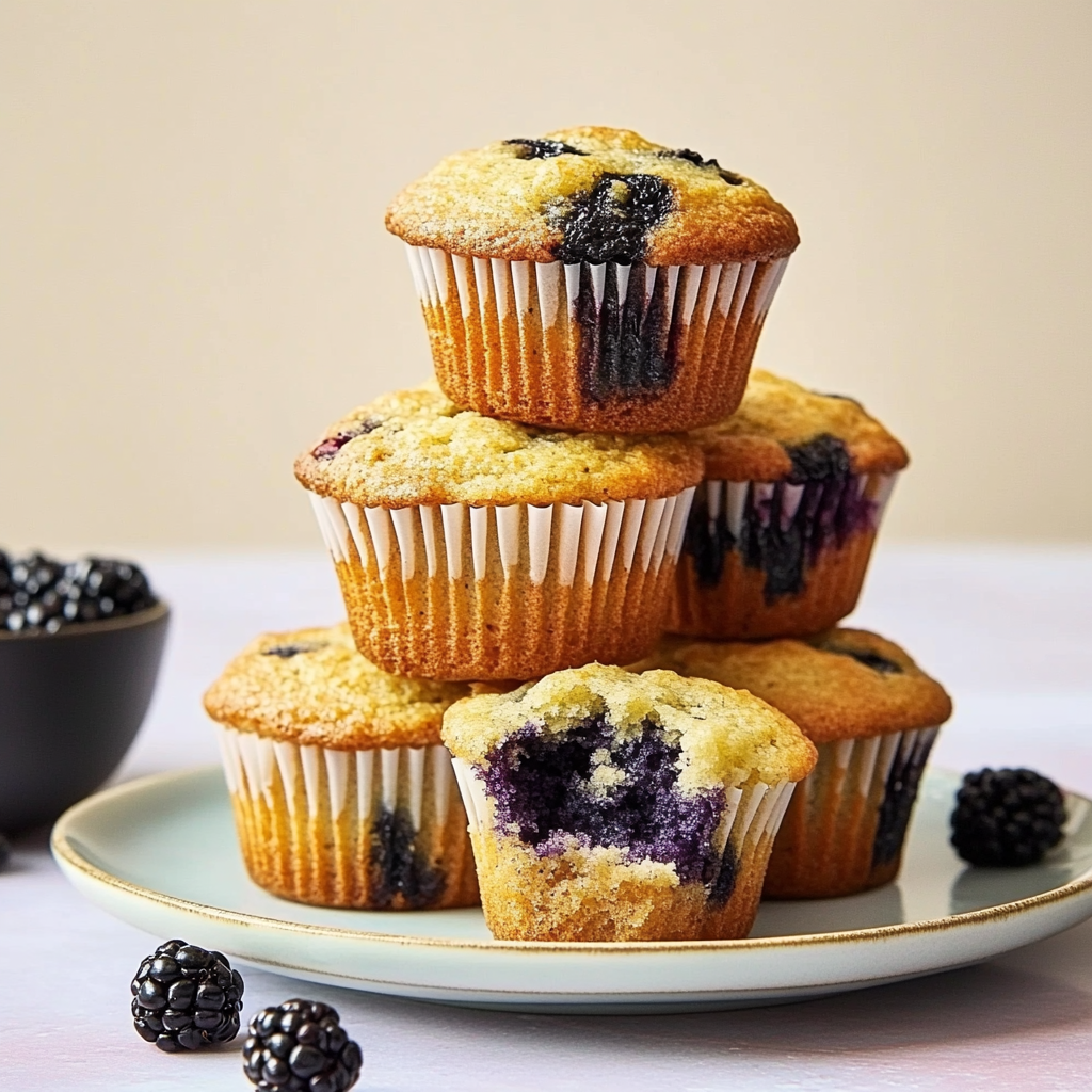 Recipe preparation for blackberry muffins