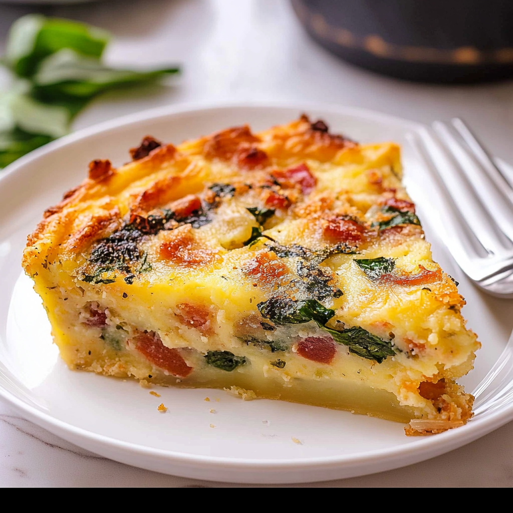 Recipe preparation for potato crust quiche