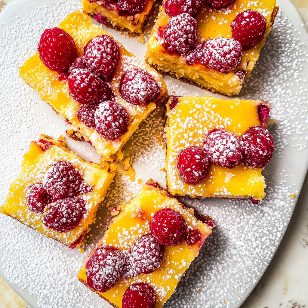 Recipe preparation for raspberry lemon bars