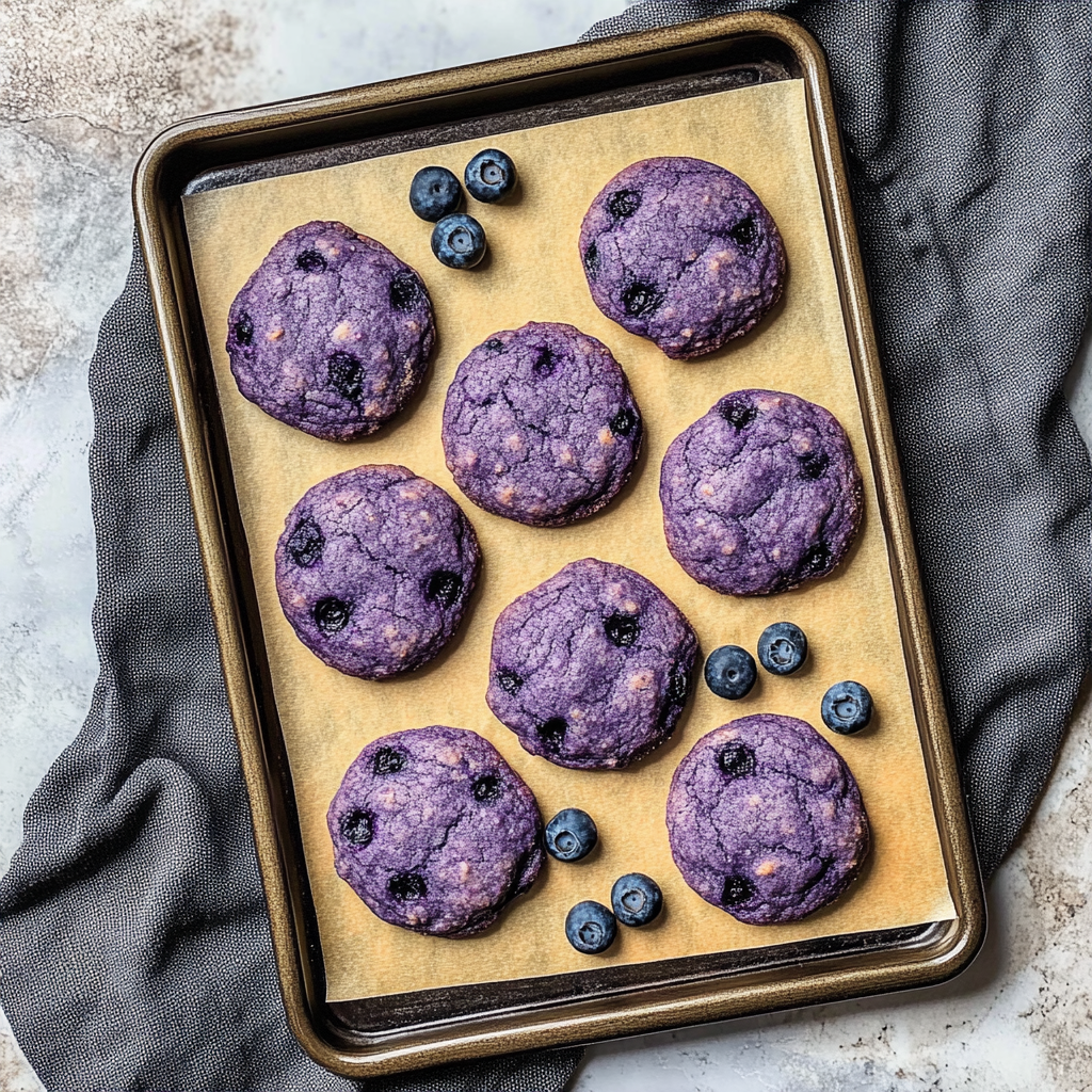 Recipe preparation for blueberry cookies
