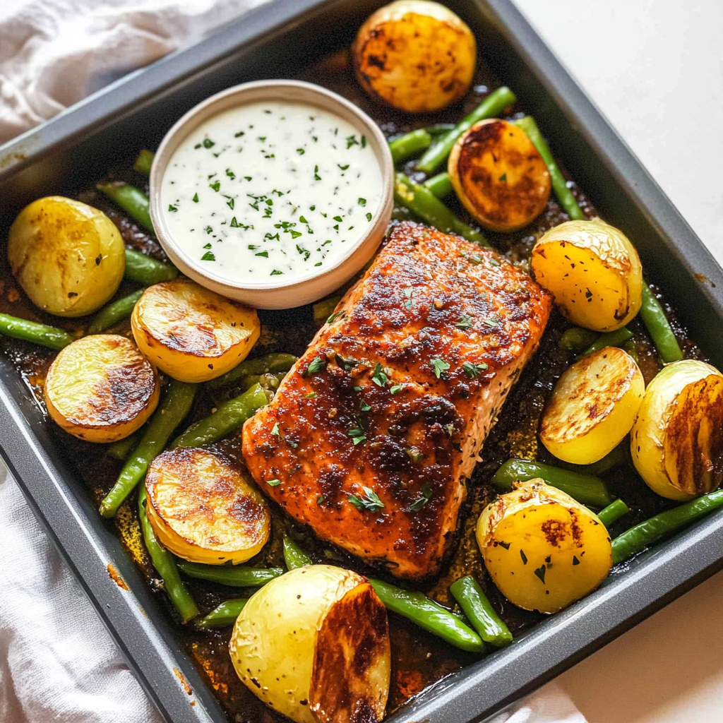 Recipe preparation for Quick Sheet Pan Salmon