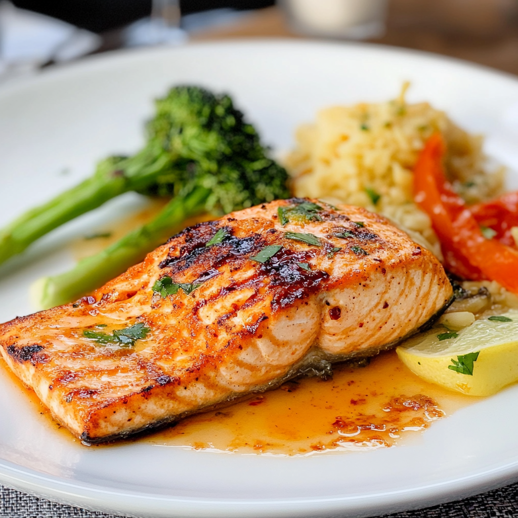 Recipe preparation for grilled chipotle-orange salmon