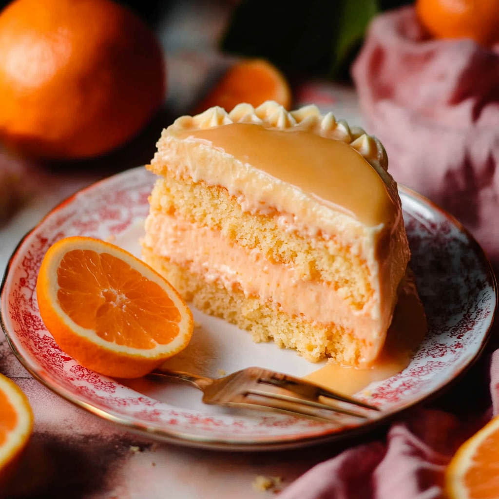 Recipe preparation for orange dreamsicle cake