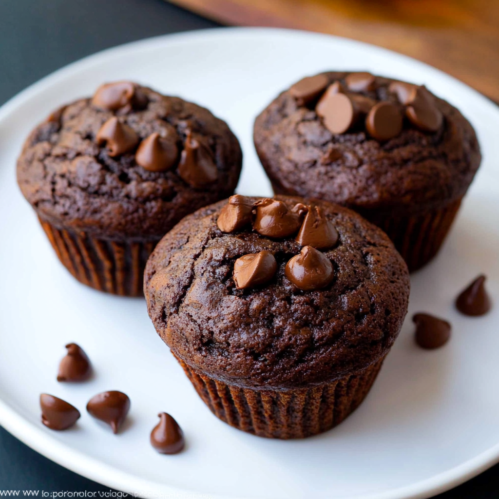 Recipe preparation for skinny chocolate muffins