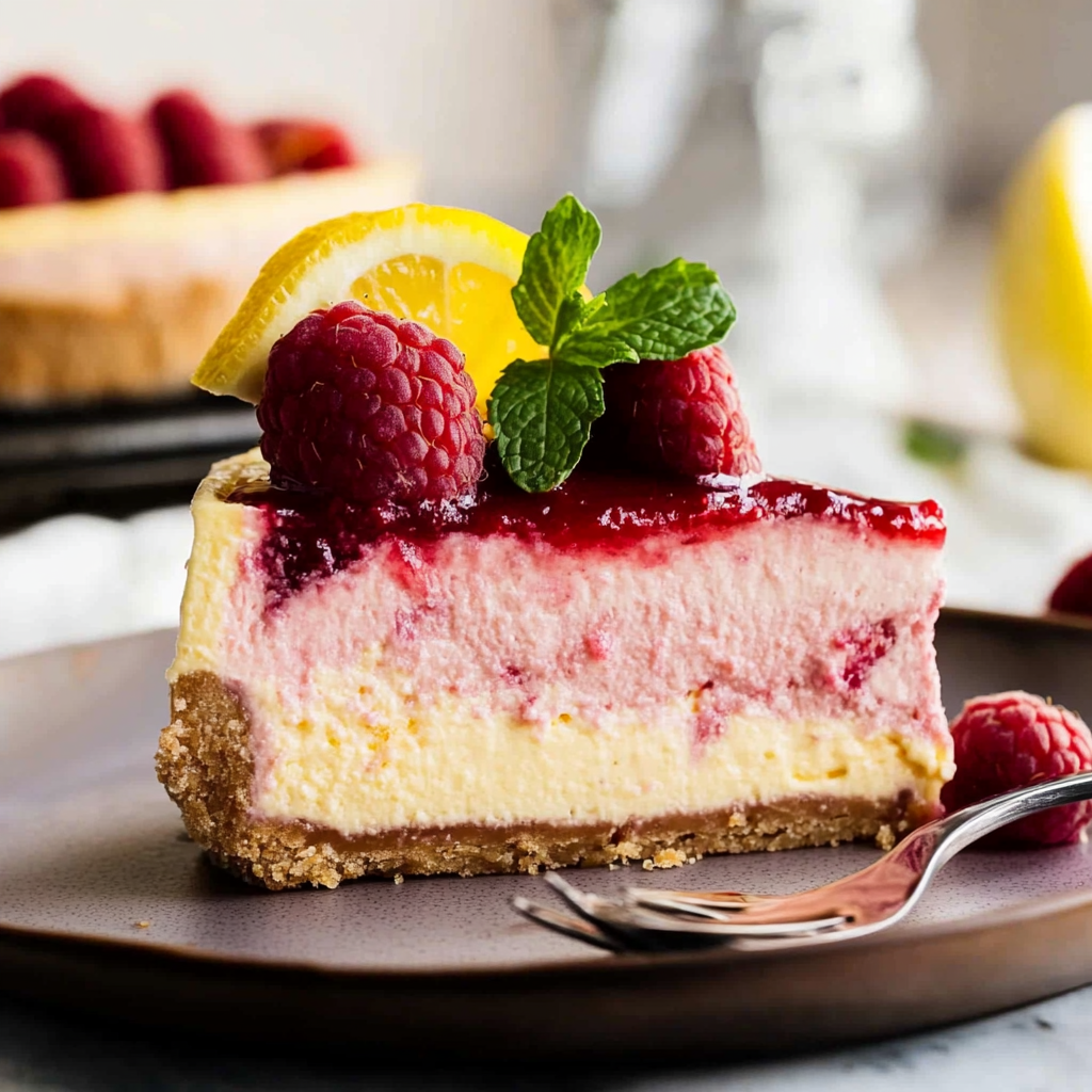 Recipe preparation for raspberry lemonade cheesecake