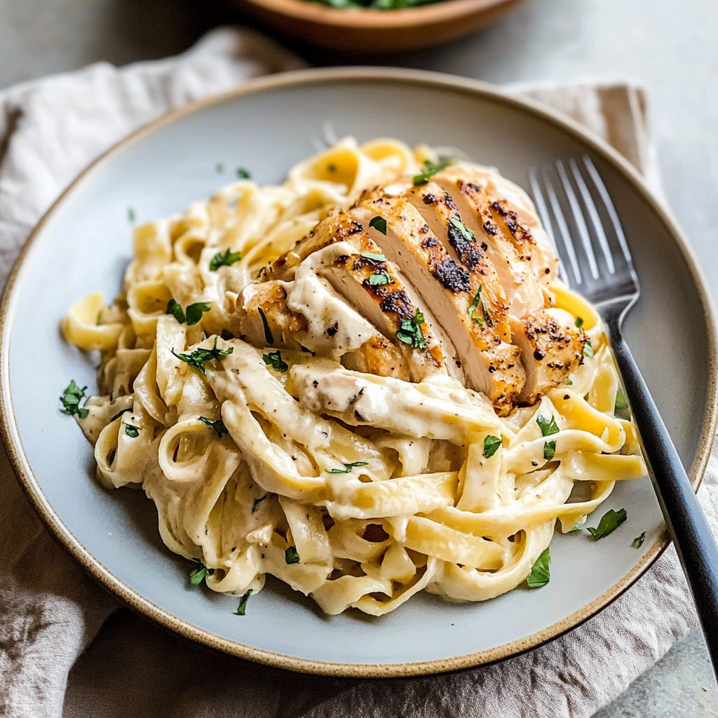 Recipe preparation for skinny chicken alfredo