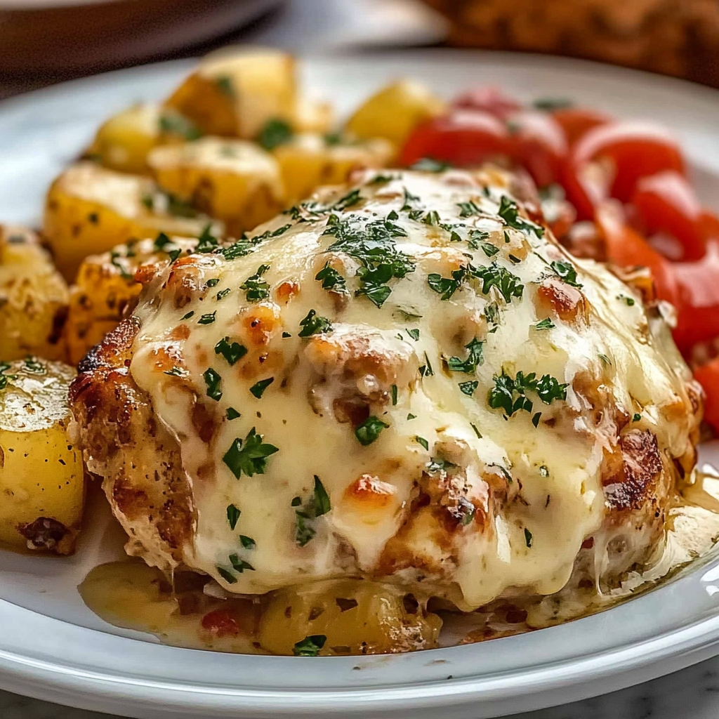 Recipe preparation for high protein cheesy chicken potatoes