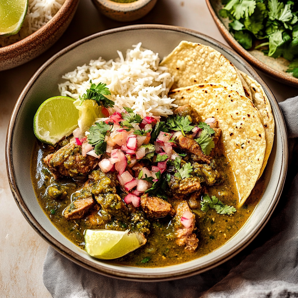 Recipe preparation for pork chile verde