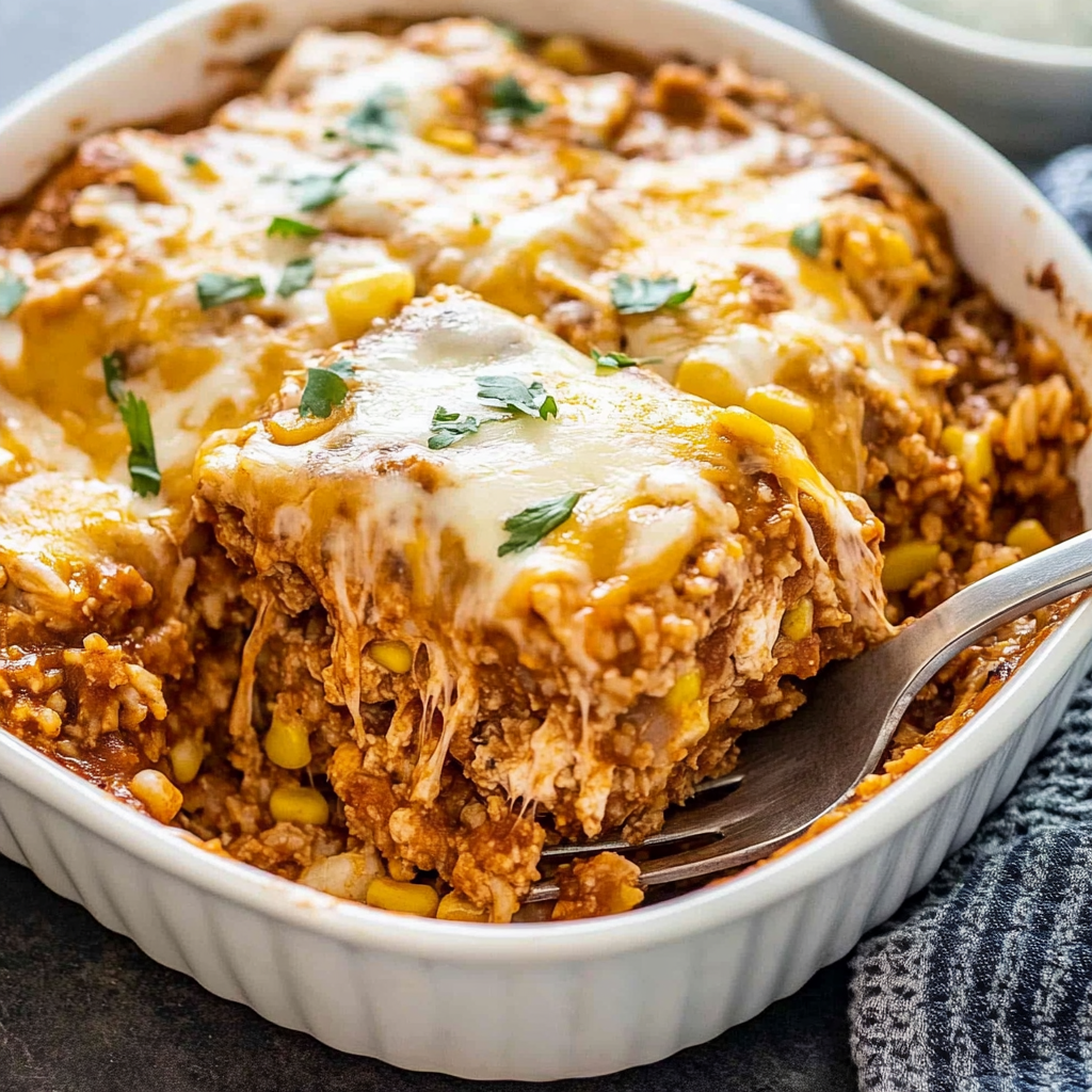 Recipe preparation for chicken and rice enchiladas