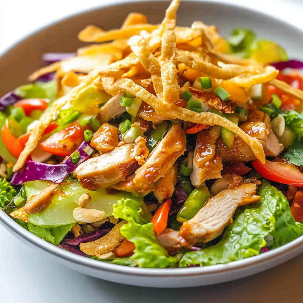 Recipe preparation for asian chicken salad