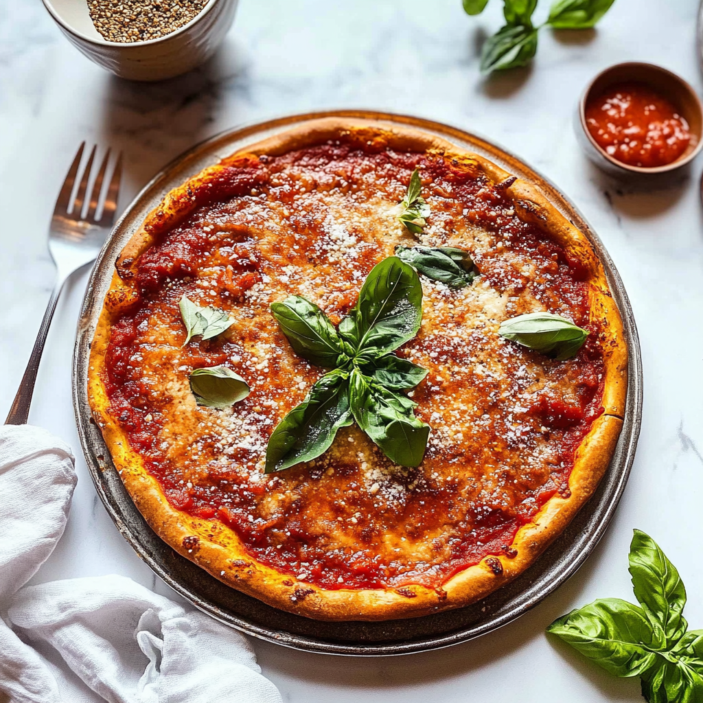 Recipe preparation for deep dish pizza