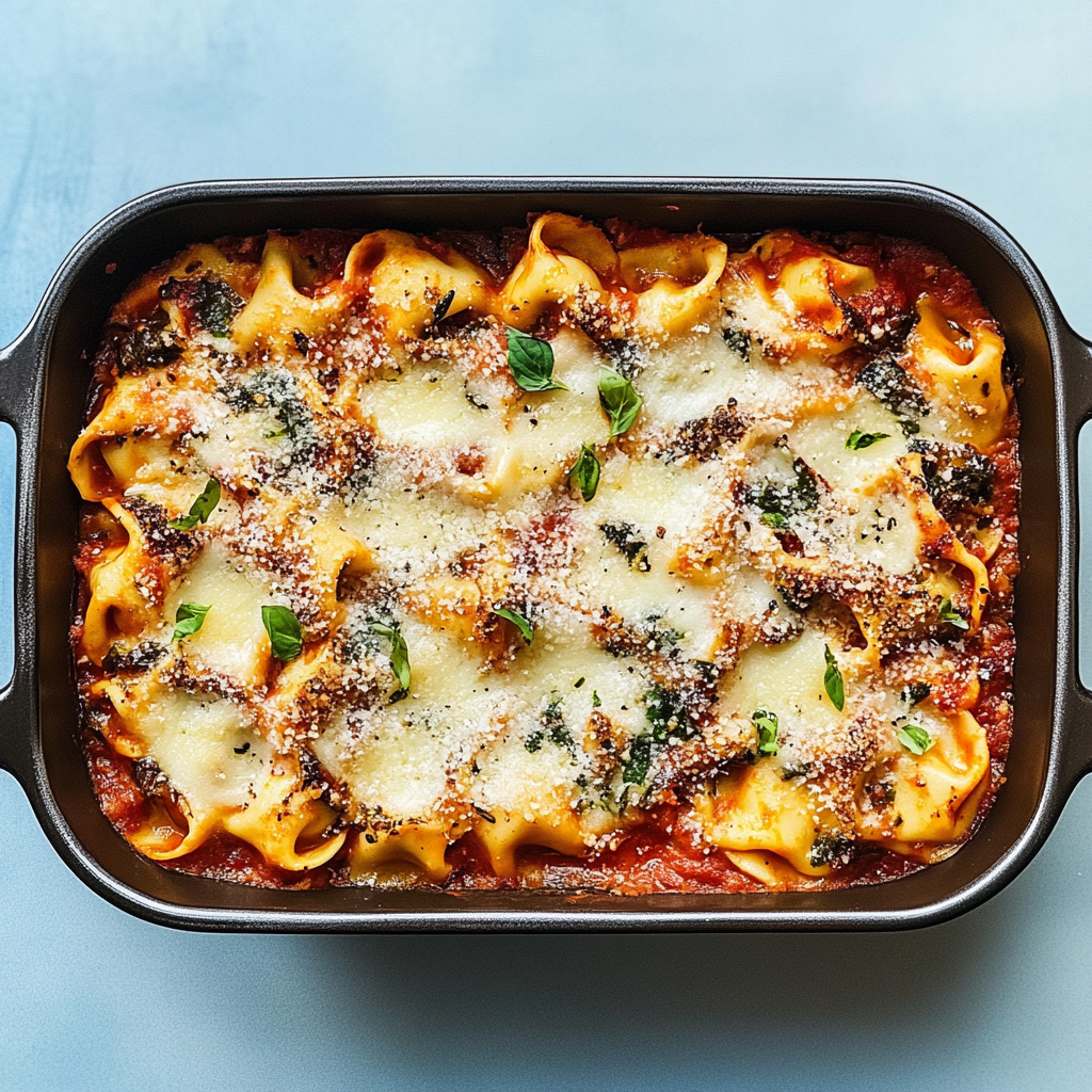Recipe preparation for baked tortellini