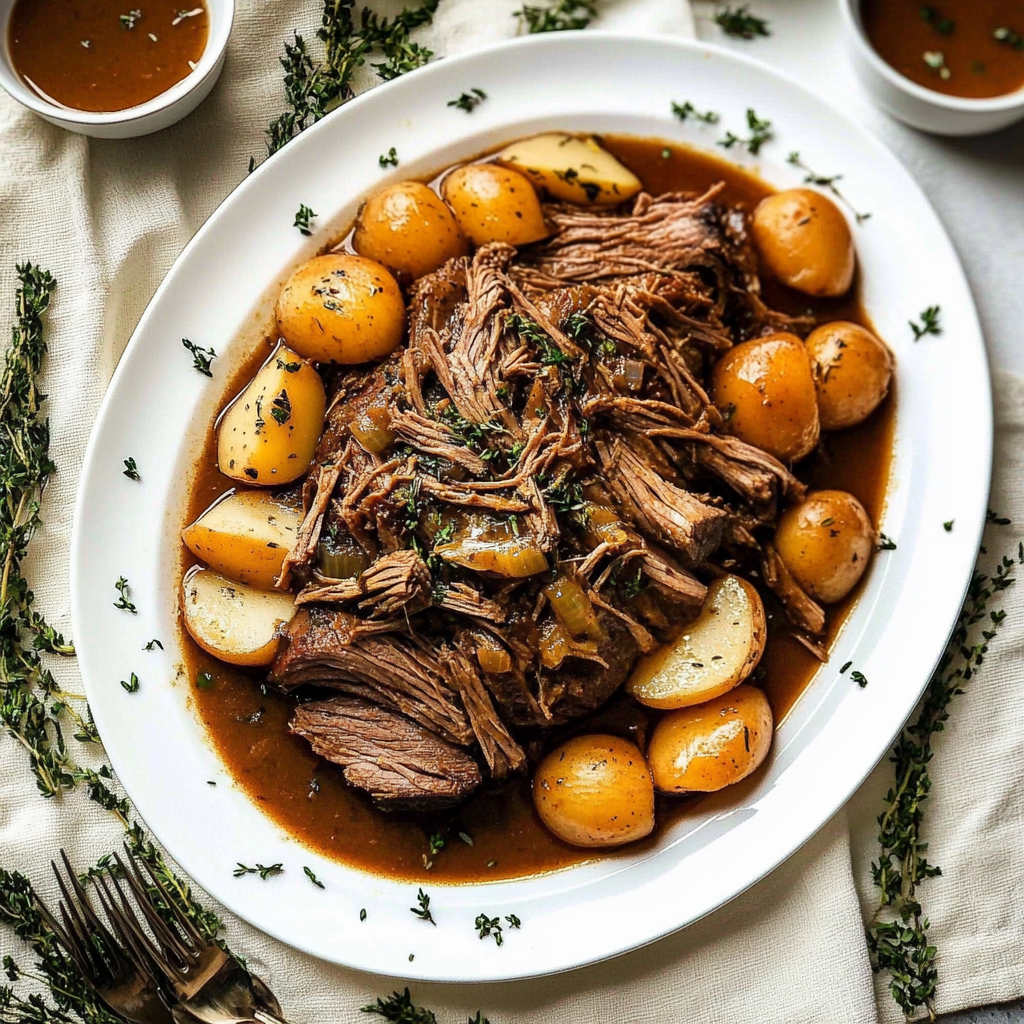Recipe preparation for slow cooker pot roast
