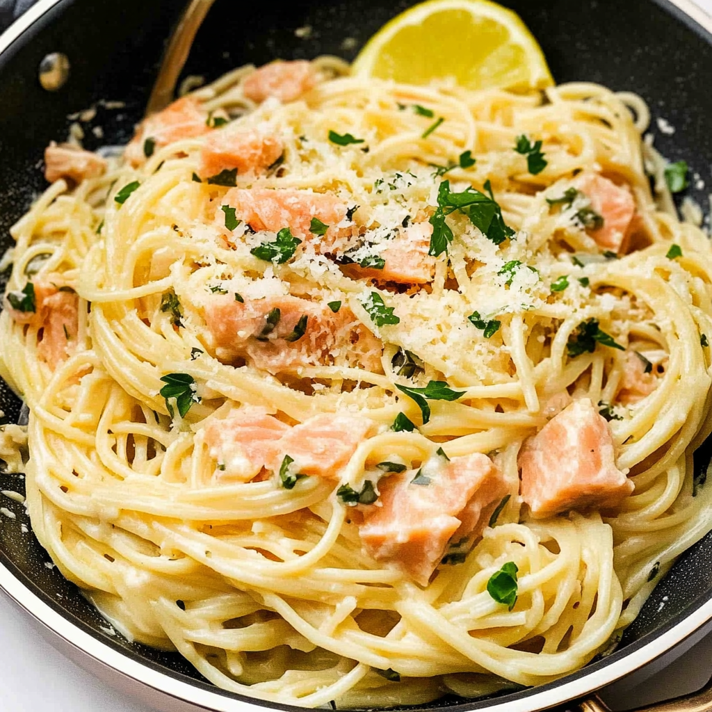 Recipe preparation for smoked salmon pasta
