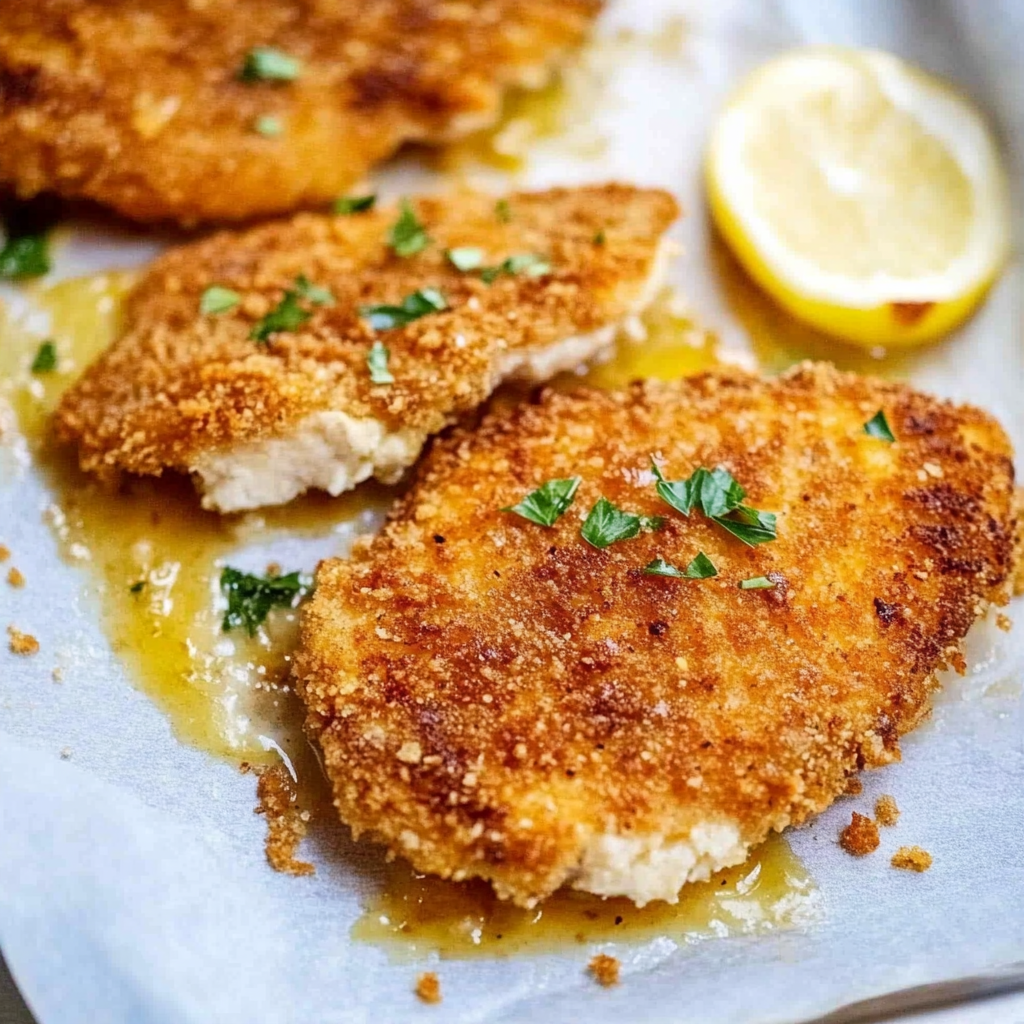 Recipe preparation for baked parmesan crusted chicken