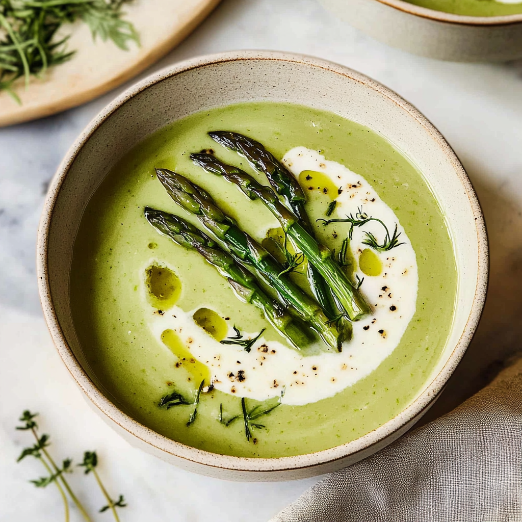 Recipe preparation for asparagus soup