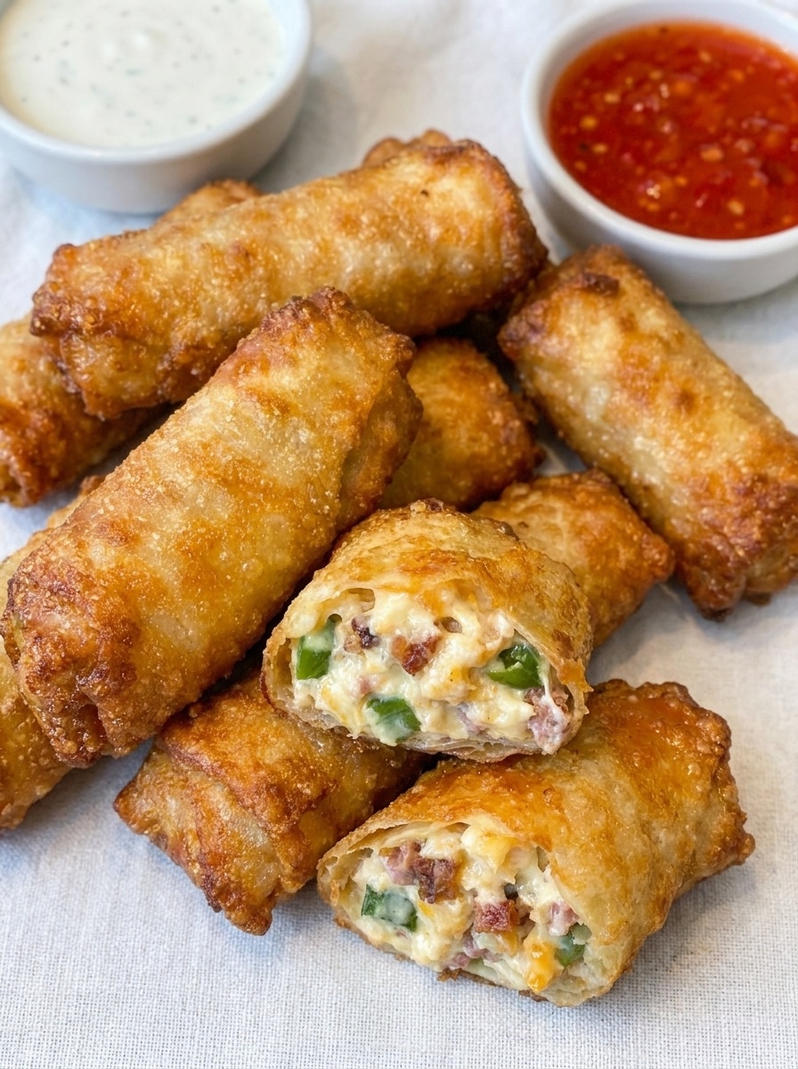 Mini Jalapeño Popper Egg Rolls (3 Ways: Air Fryer, Baked & Fried)
