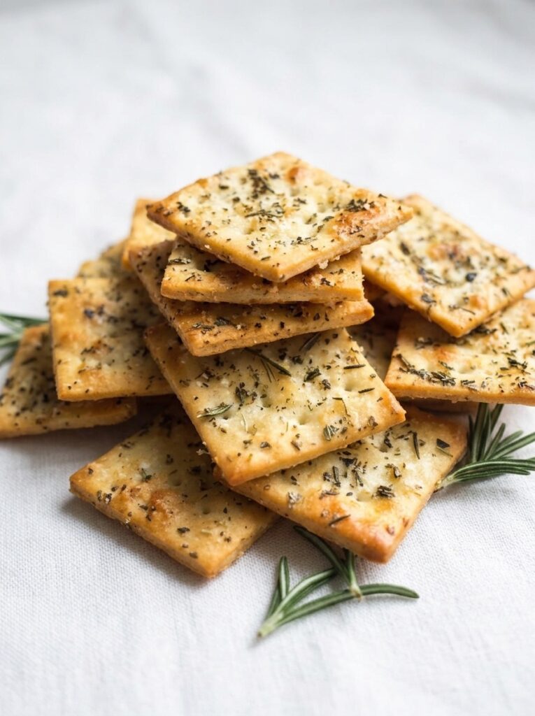 Sourdough Discard Garlic Herb Crackers – Easy, Crispy, No-Waste Recipe + Perfect Snack