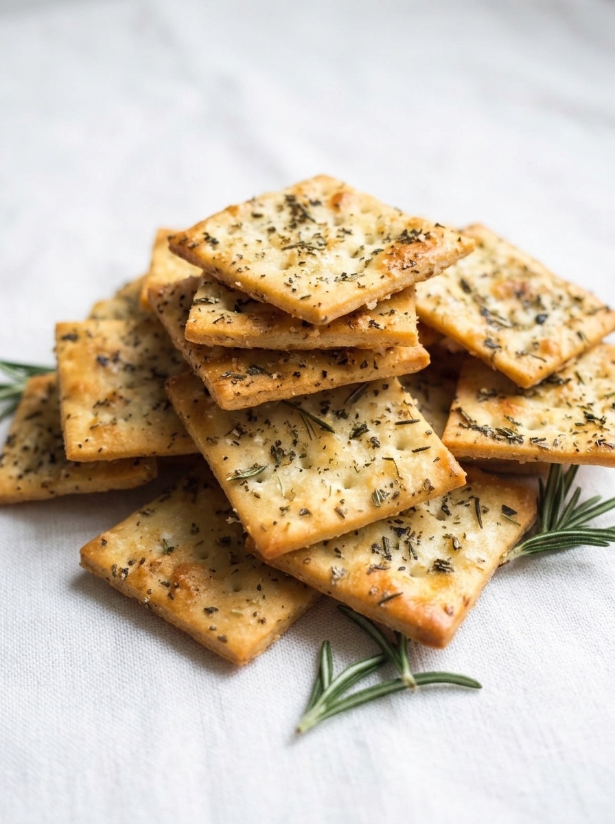 Sourdough Discard Garlic Herb Crackers – Easy, Crispy, No-Waste Recipe + Perfect Snack